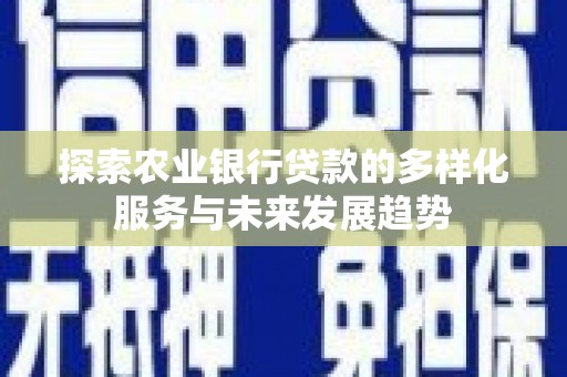 宁蒗探索农业银行贷款的多样化服务与未来发展趋势