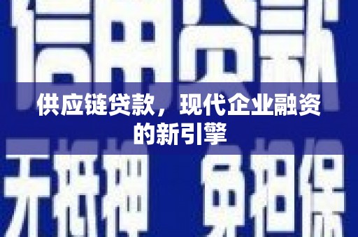 宁蒗供应链贷款，现代企业融资的新引擎