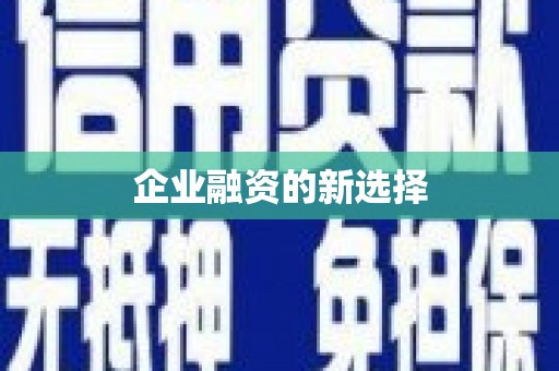 宁蒗企业融资的新选择