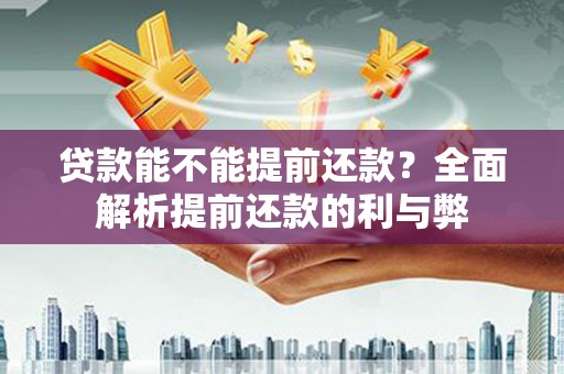宁蒗贷款能不能提前还款？全面解析提前还款的利与弊