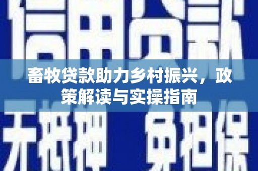 宁蒗畜牧贷款助力乡村振兴，政策解读与实操指南