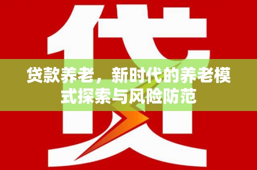 宁蒗贷款养老，新时代的养老模式探索与风险防范